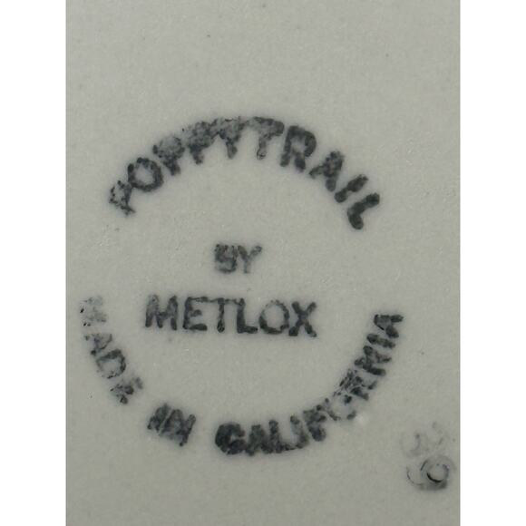 METLOX Poppy Trail Sculptured Blue Grape Vintage Salad Plate-7.5" - Picture 7 of 7